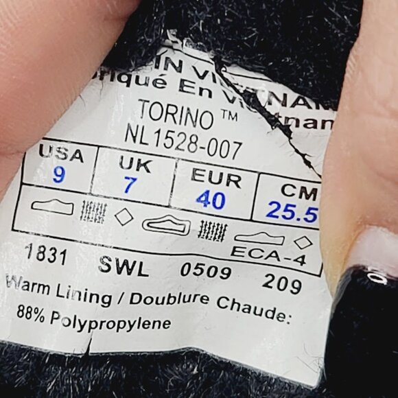 Sorel Women's Black Pink Torino Glossy Fur Ankle Winter Snow Boots Size 9 - Picture 7 of 8